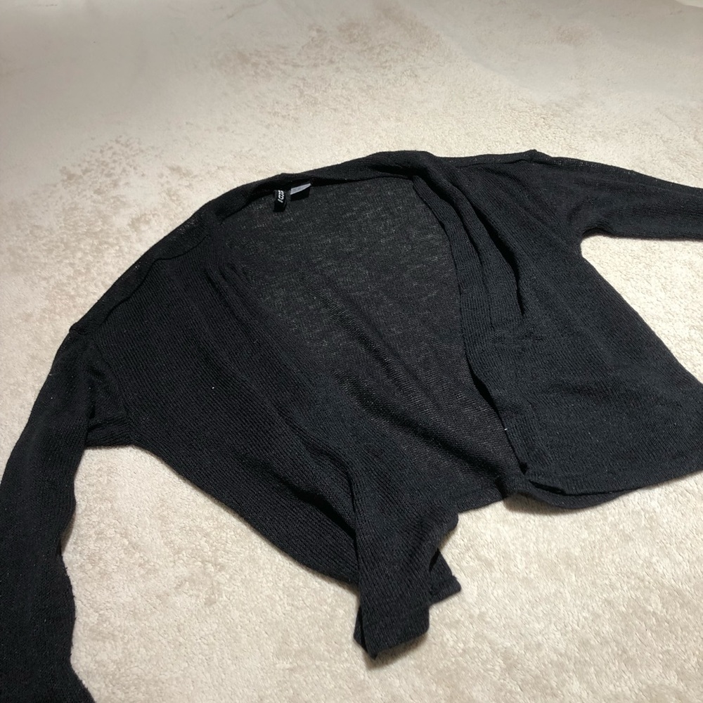 Black knit cardigan